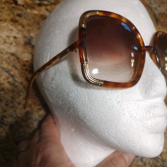 Vintage Ted Lapidus Paris Sunglasses Womens Large Oversized France 70s Eyewear - Picture 3 of 16